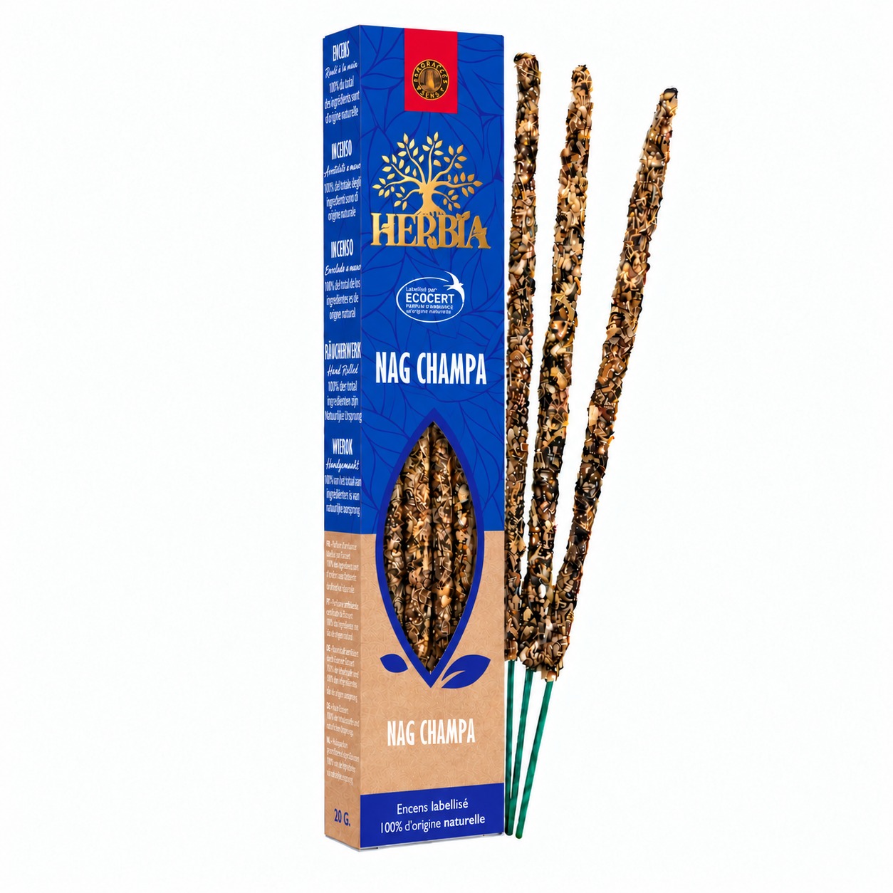 Encens Smudge Ecocert Herbia Nag Champa 20g chez Arabesk