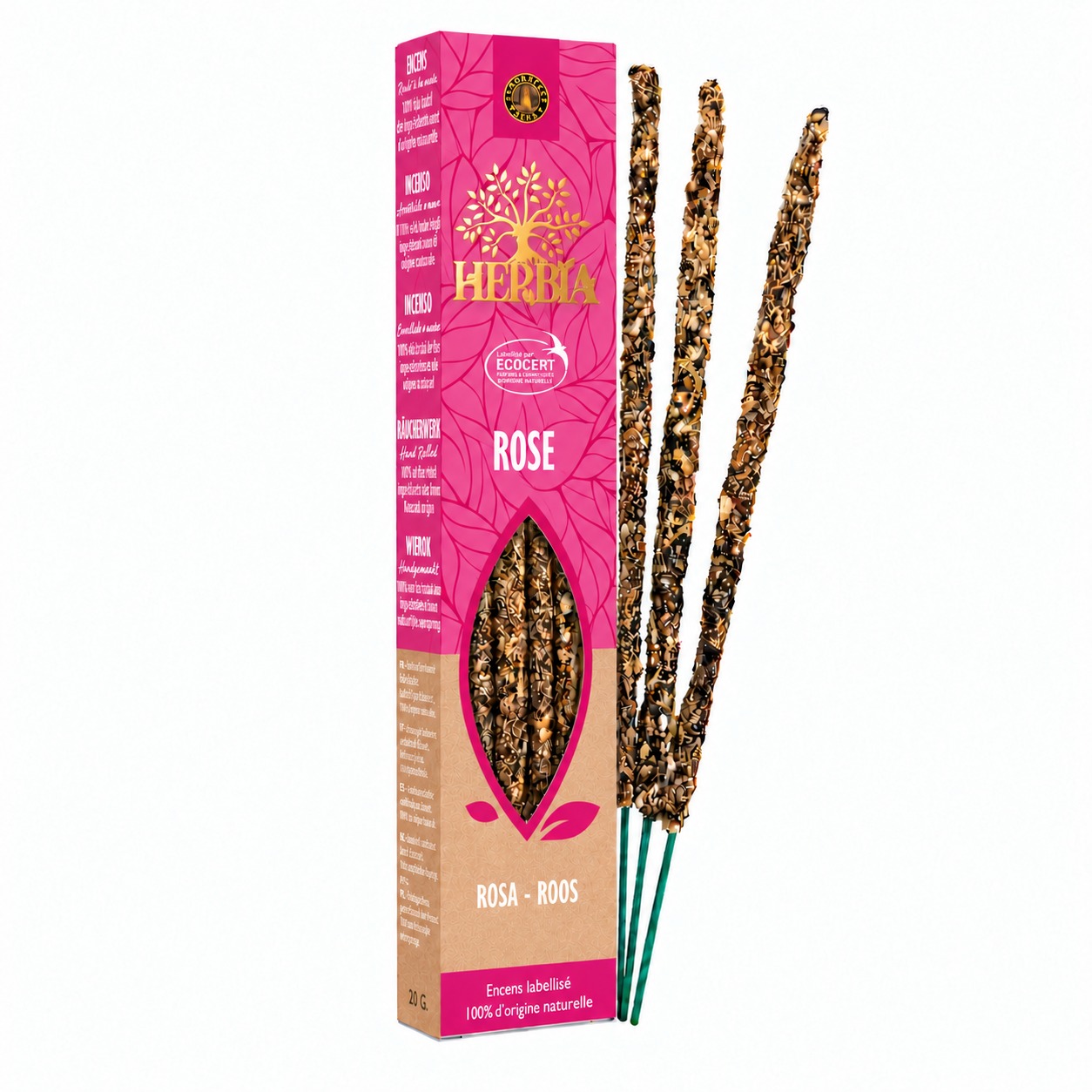 Encens Smudge Ecocert Herbia Rose 20g chez Arabesk