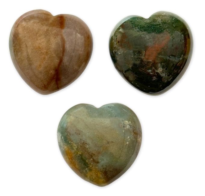 Coeur en Agate Indienne 30mm x 3