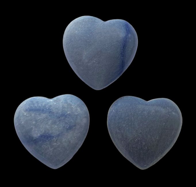 Coeur en Aventurine Bleue A 30mm x 3