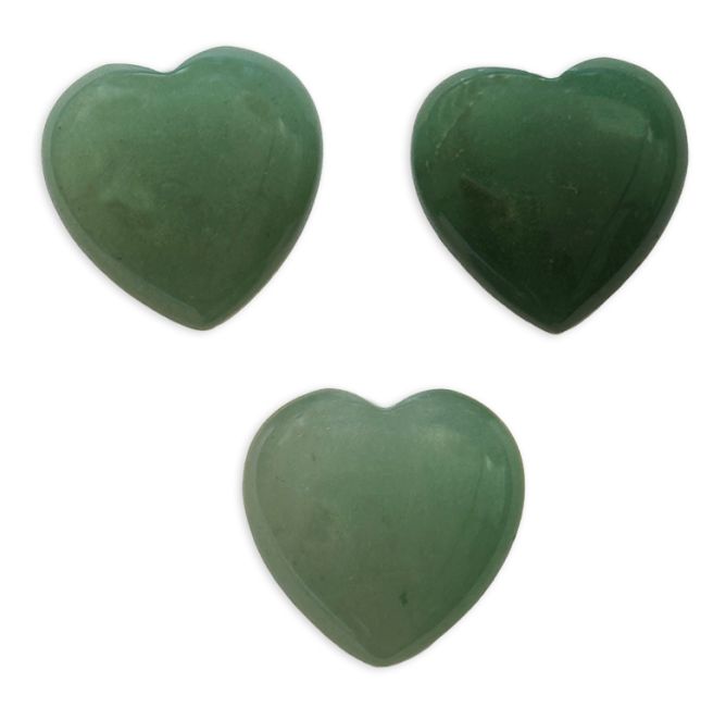 Coeur en Aventurine Verte A 30mm x 3