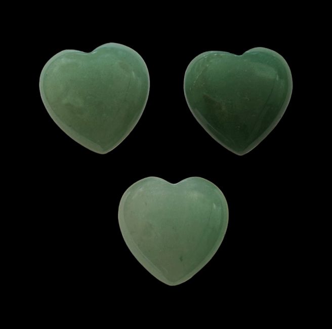 Coeur en Aventurine Verte A 30mm x 3