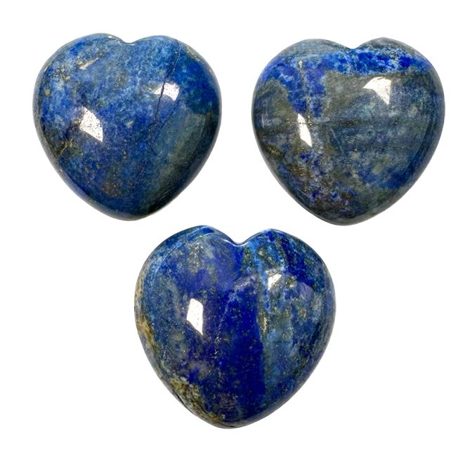 Coeur en Lapis Lazuli A 30mm x3