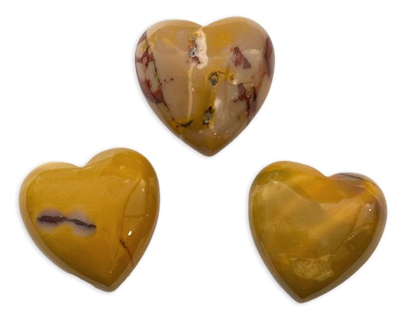Coeur en Mokaite Jaune A 30mm x 3