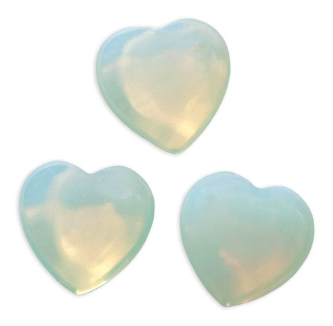 Coeur en Opalite A 30mm x 3