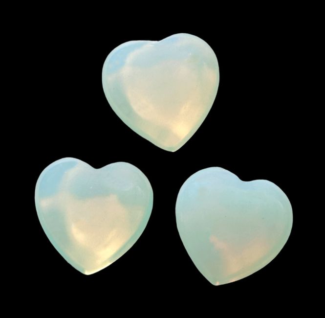 Coeur en Opalite A 30mm x 3