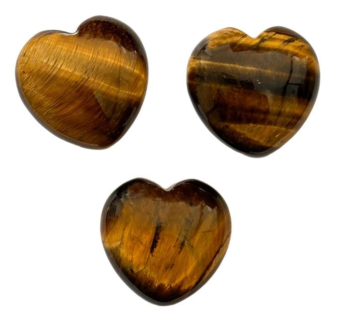 Coeur en Oeil de Tigre A 30mm x 3
