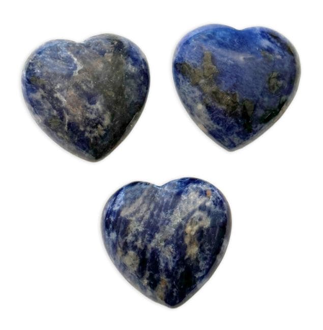 Coeur en Sodalite A 30mm x 3