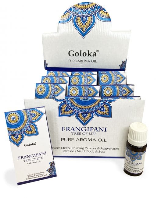 Huile parfumée Goloka Frangipani 10mL x 12