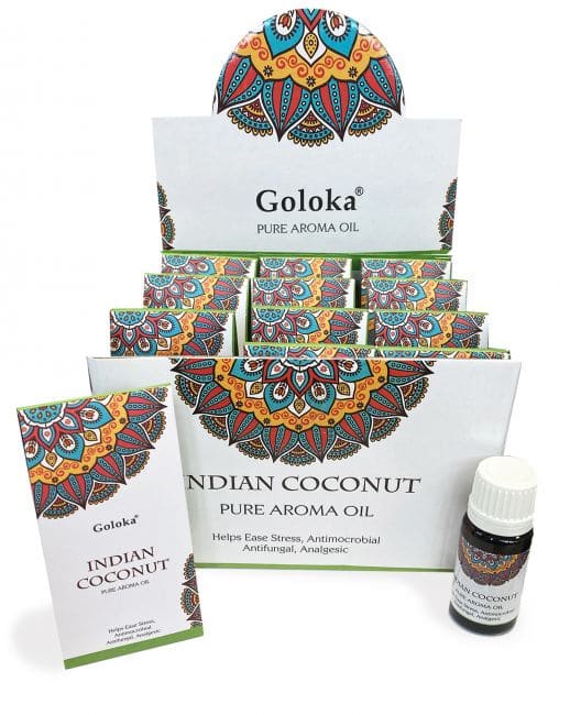 Indisches Kokosnuss-Goloka-Duftöl 10 ml x 12