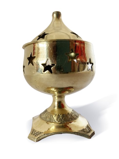 Porte encens en Laiton étoiles 8.5cm