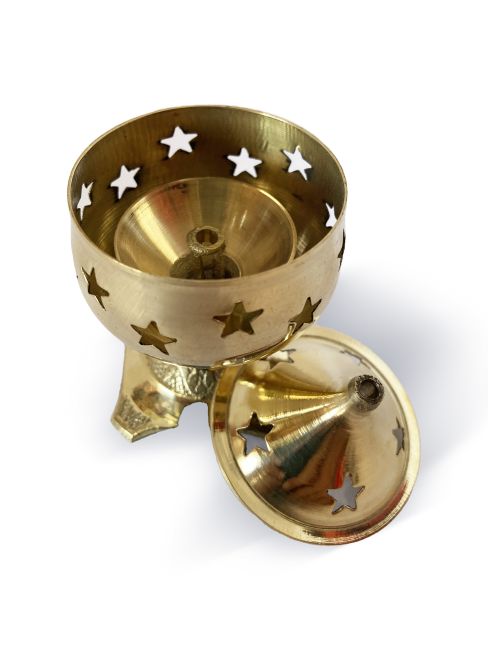 Porte encens en Laiton étoiles 8.5cm
