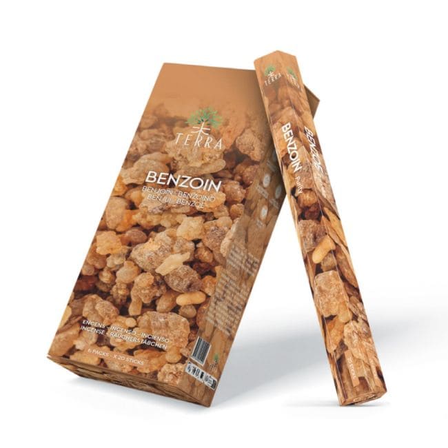 Encens Terra Benjoin hexa sans charbon 30grs chez Arabesk