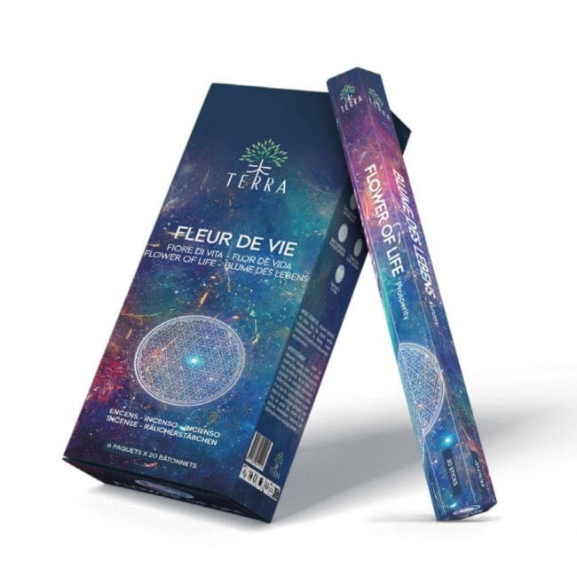 Encens Terra Fleur de Vie hexa sans charbon chez Arabesk