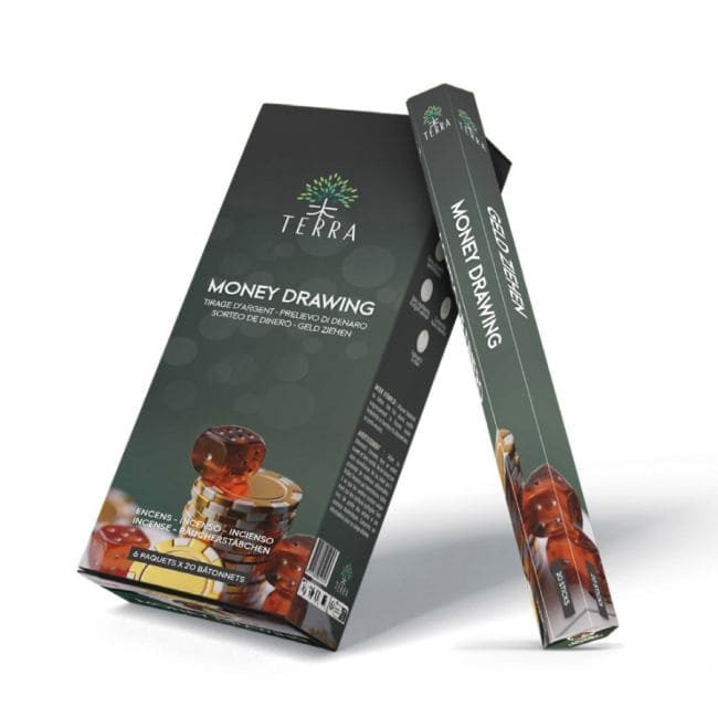 Encens Terra money drawing hexa sans charbon chez Arabesk