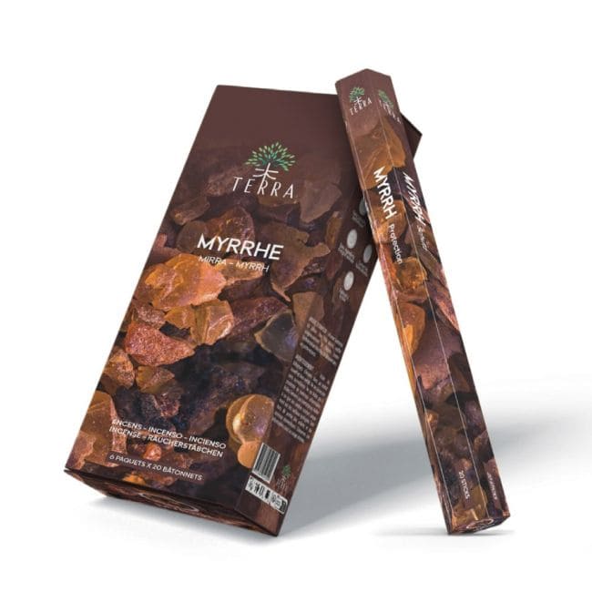 Encens Terra myrrhe hexa sans charbon 30grs chez Arabesk