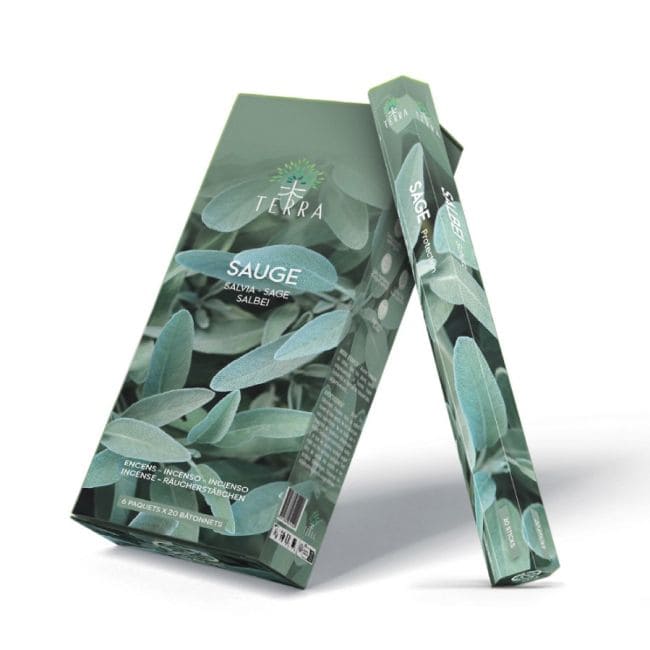 Encens Terra sauge hexa sans charbon 30grs chez Arabesk