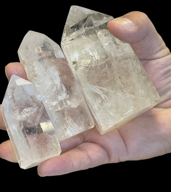 Prismes de cristal de roche de Madagascar - 5 pièces 1.464 k