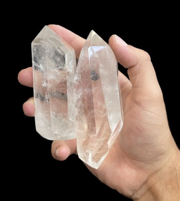 Prismes de cristal de roche de Madagascar - 9 pièces 1.537 k