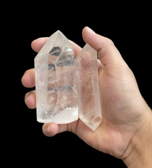 Prismes de cristal de roche de Madagascar - 9 pièce 1.360k