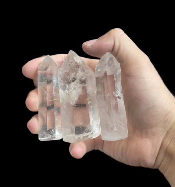 Prismes de cristal de roche de Madagascar - 8 pièces 1.020k
