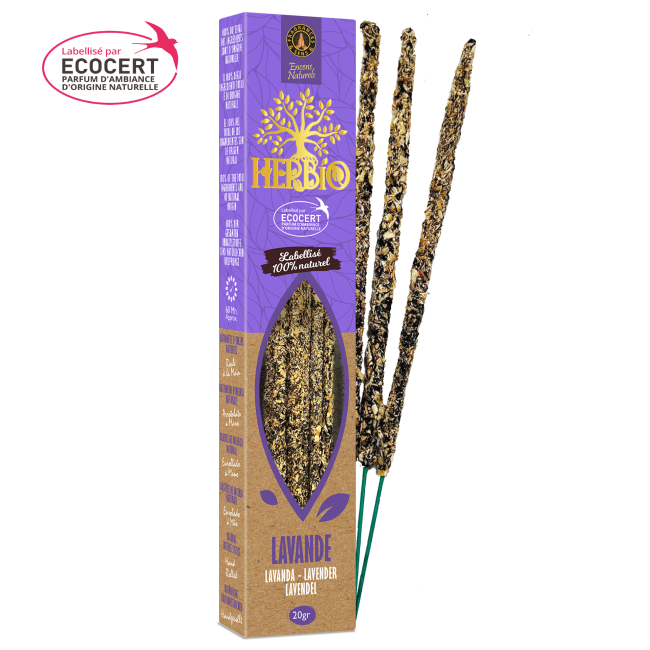 Encens Smudge Ecocert Herbio Lavande 20g chez Arabesk