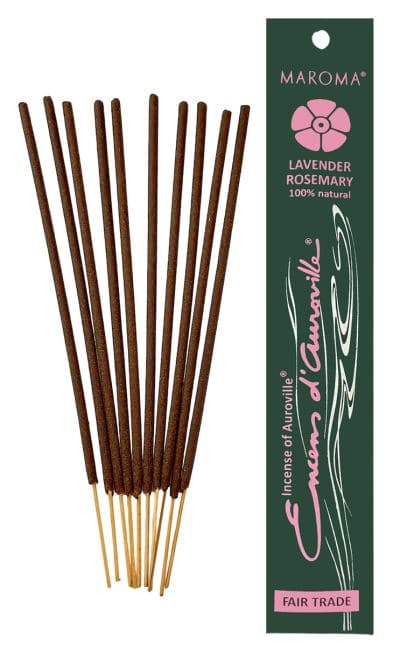 Encens d'Auroville Lavande Romarin 5x 10 Sticks chez Arabesk