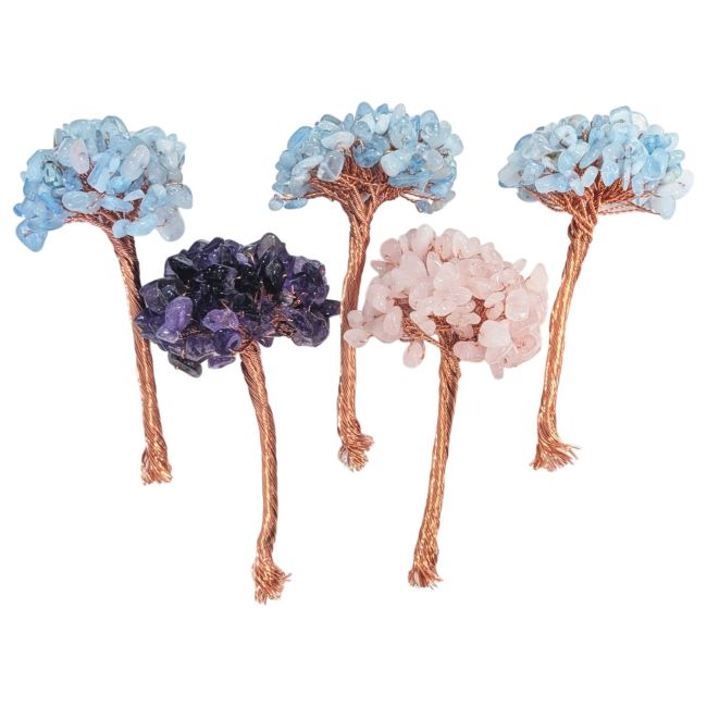 Lot de 5 arbres DIY en pierres naturelles – Sans socle chez Arabesk