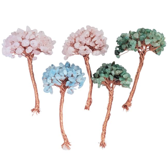 Lot de 5 arbres DIY en pierres naturelles – Sans socle chez Arabesk