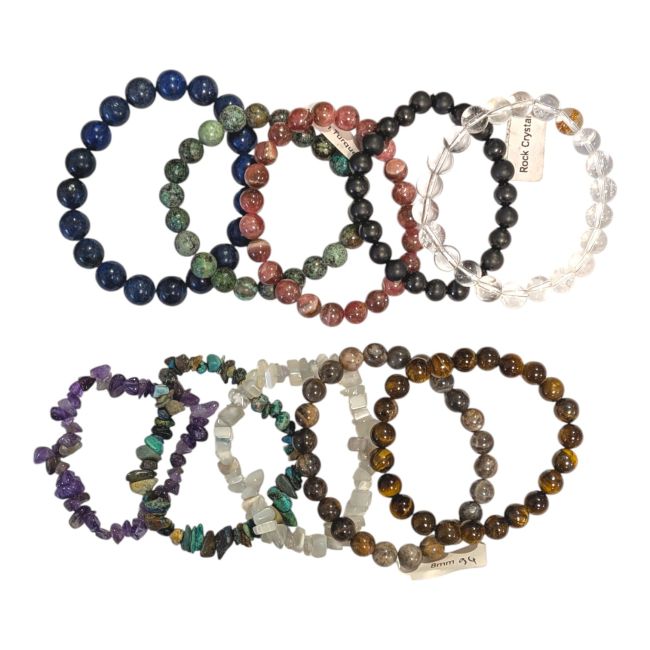 Mélange de bracelets en pierres naturelles – 10 pièces chez Arabesk|fr