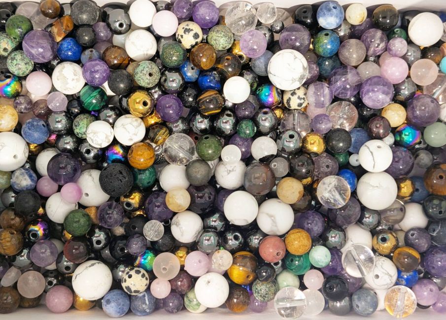 Mélange de perles en pierres naturelles – 500 g chez Arabesk|fr