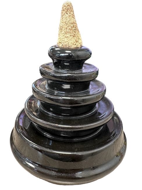 Porte encens backflow céramique rond