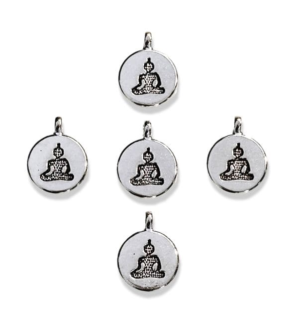 Perles charm's Intercalaire Bouddha Argenté 15mm x30