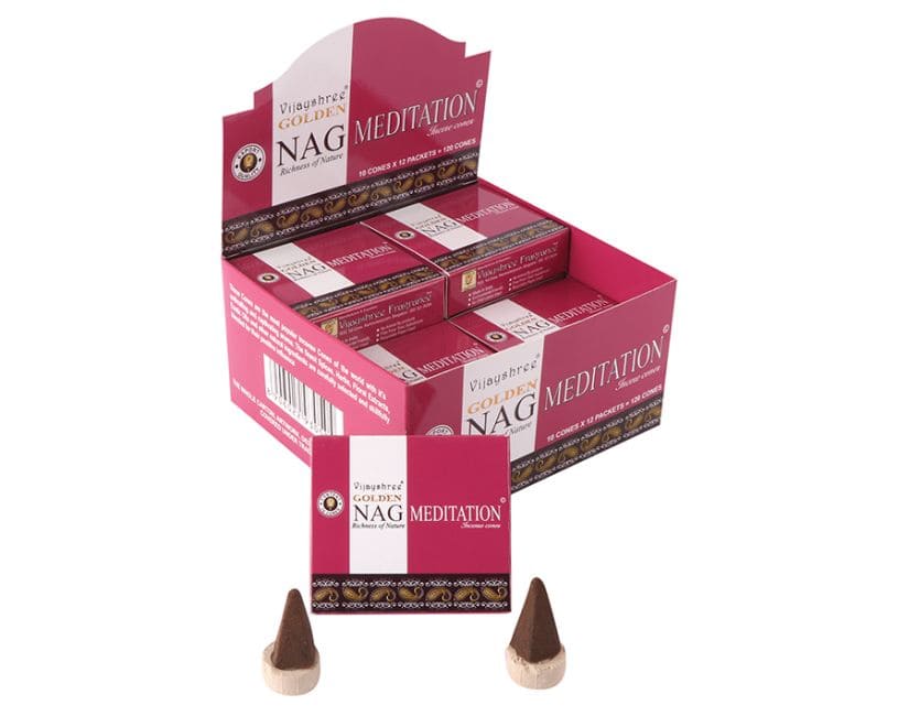 Encens Vijayshree golden nag meditation cones