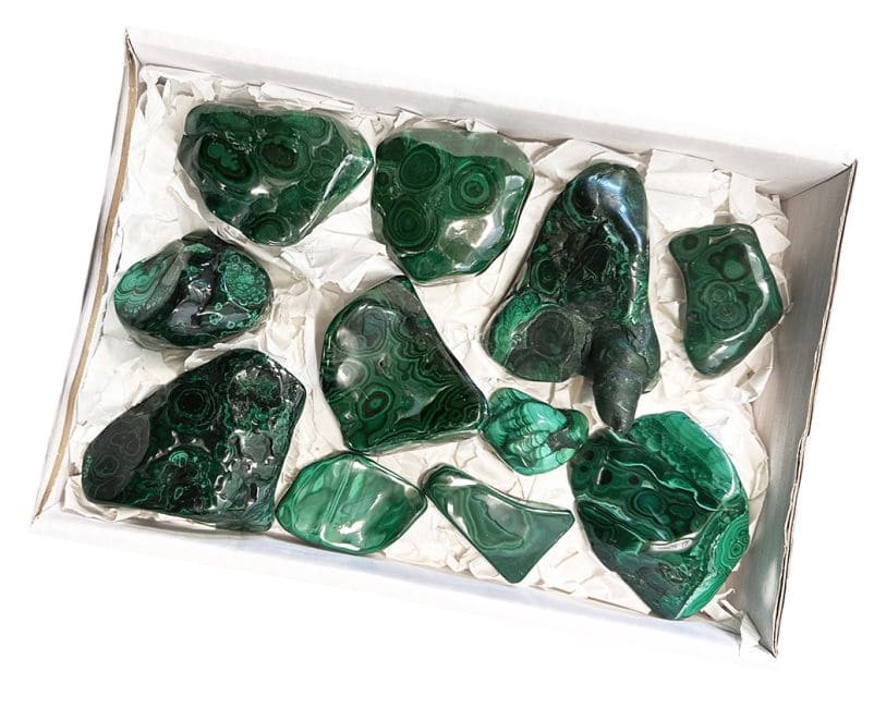 Pack Malachites polies un coté 1900g chez Arabesk|fr
