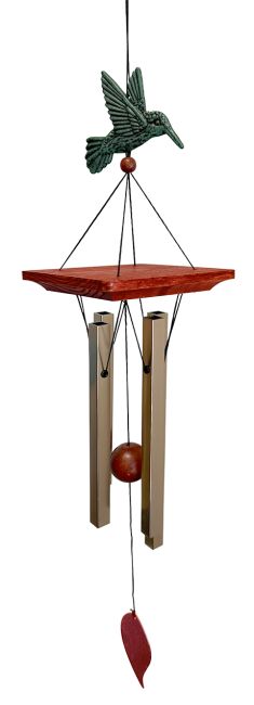 Carillon Carré Bronze Colibri 60cm