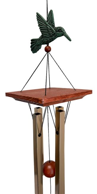 Carillon Carré Bronze Colibri 60cm