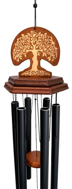 Carillon Noir Arbre de Vie/ Fleur de Vie 81cm