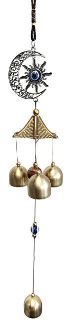 Carillon Mauvais oeil Lune Soleil 46cm chez Arabesk