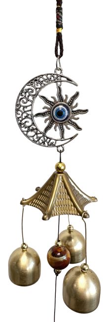 Carillon Mauvais oeil Lune Soleil 46cm chez Arabesk|fr