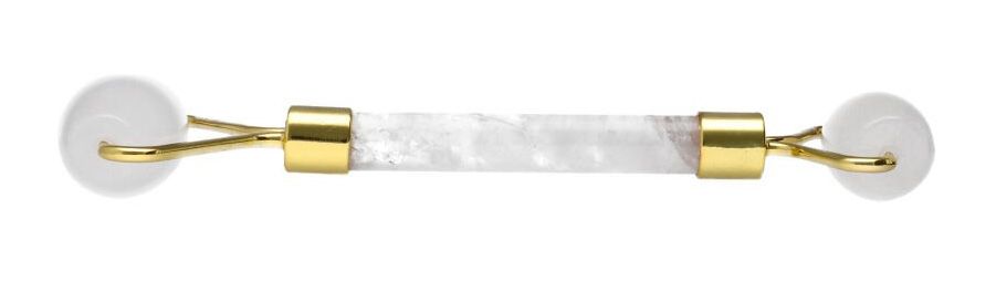 Masseur en quartz blanc avec double rouleaux