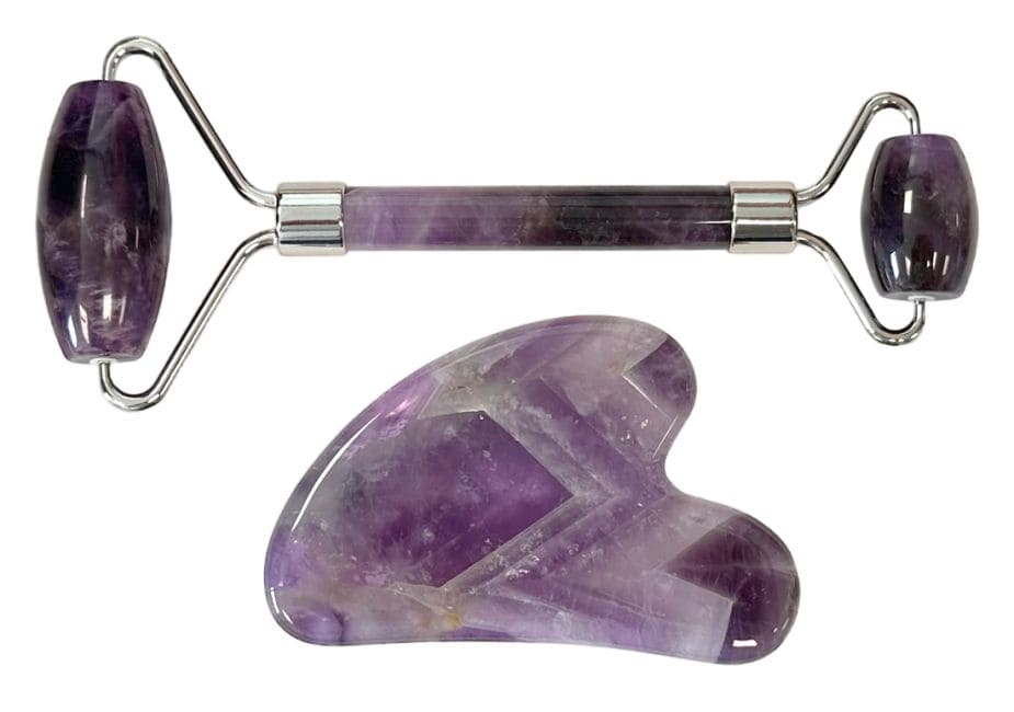 Gua Sha Massage und Amethyst Roller Pack A