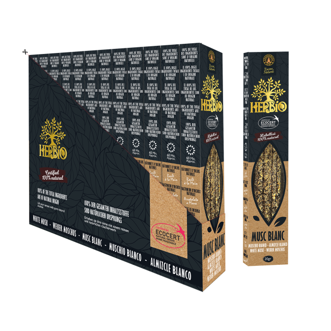 Encens Smudge Ecocert Herbio Musc Blanc 20g chez Arabesk|fr