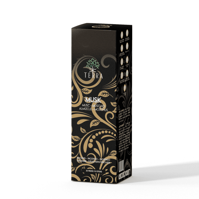 Encens TERRA Musc sans charbon 12grs chez Arabesk