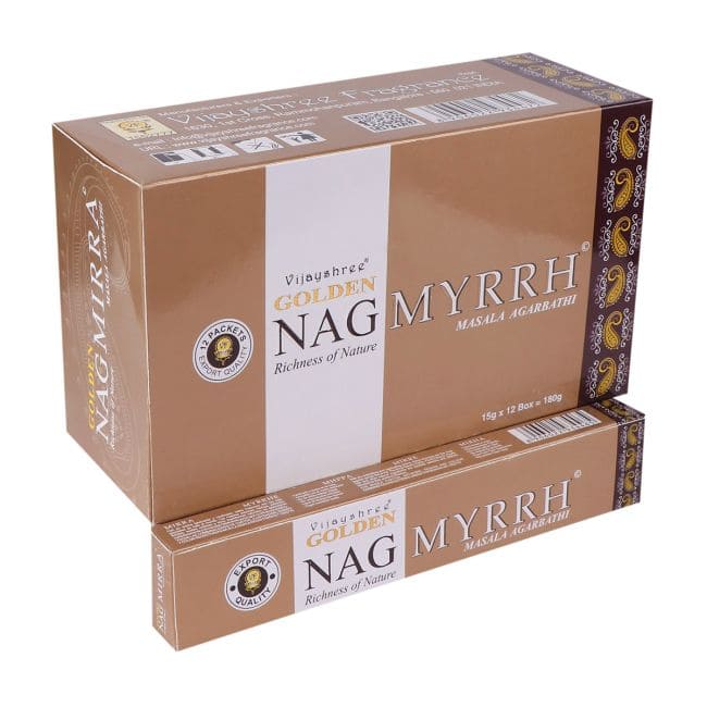 Encens Vijayshree Golden Nag Myrrhe 15g