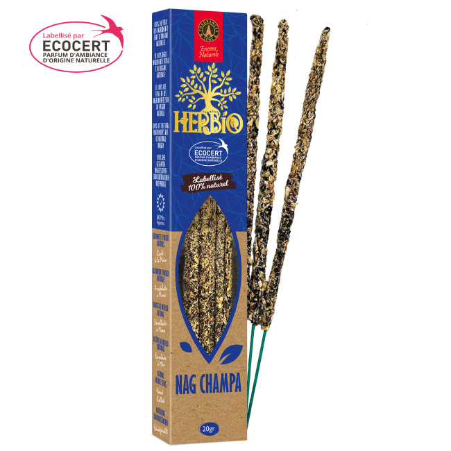 Encens Smudge Ecocert Herbio Nag Champa 20g chez Arabesk