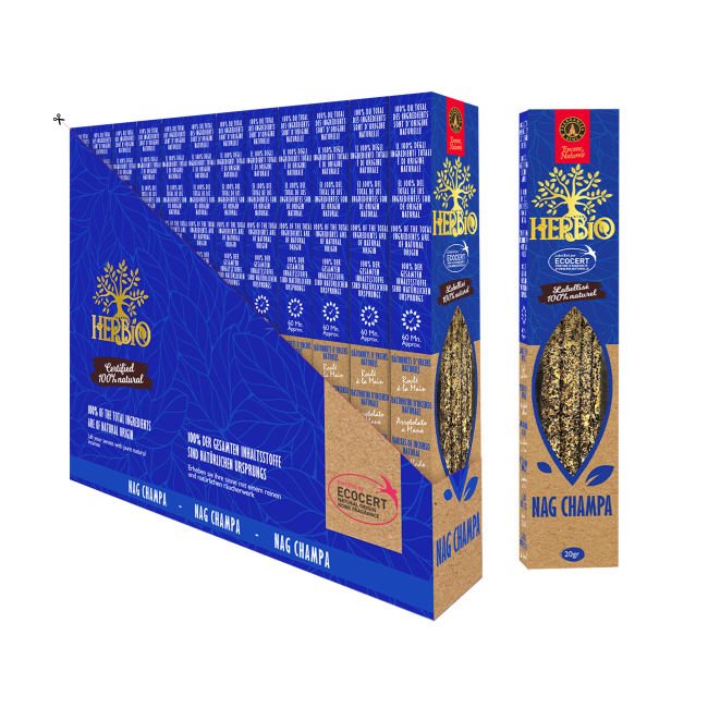 Encens Smudge Ecocert Herbio Nag Champa 20g chez Arabesk|fr