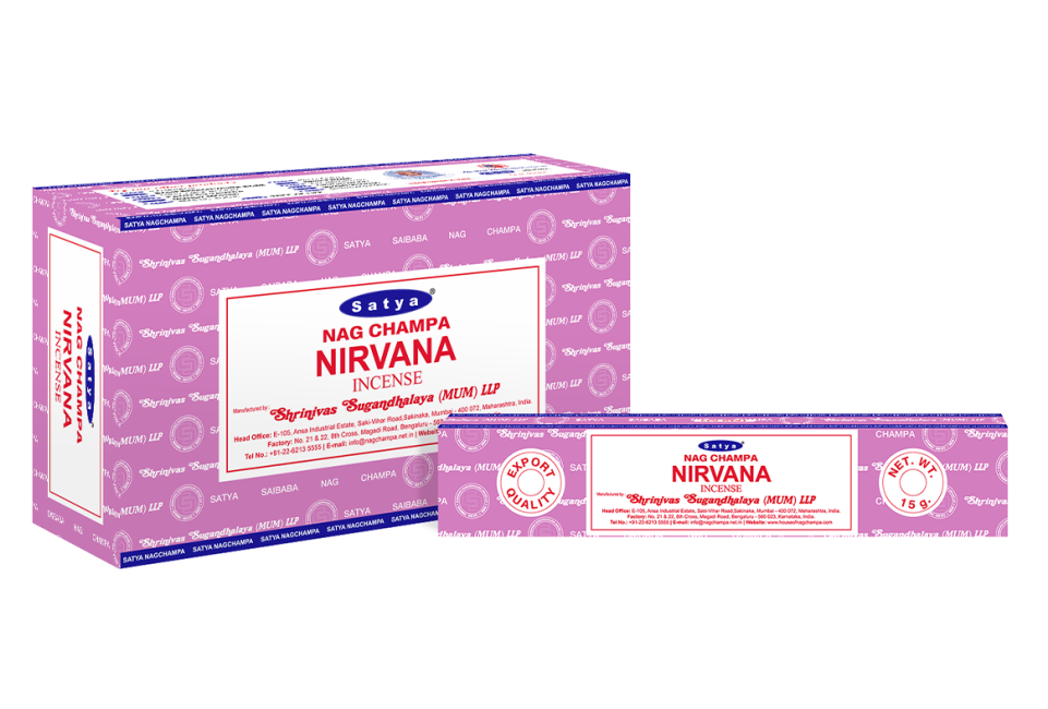Encens Satya Nirvana 15g chez Arabesk