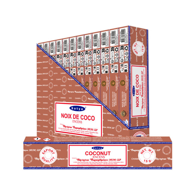 Encens Satya Noix de Coco 15g chez Arabesk