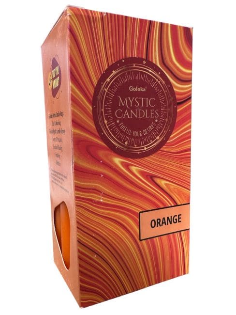 Bougies Goloka Teintées Masse Orange 13cm  20pcs chez Arabesk|fr